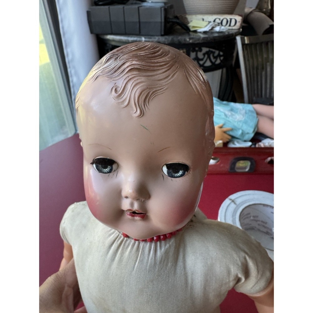 Vintage Composition Doll‎ 20" Rubber Arms And Legs